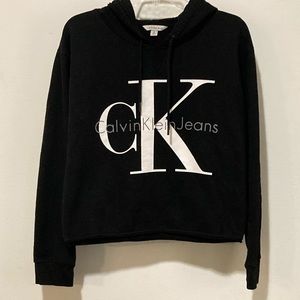 Calvin Klein Cropped Sweatshirt with Hoodie